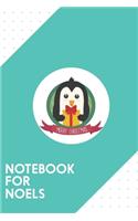 Notebook for Noels: Dotted Journal with Penguin with Christmas Present Design - Cool Gift for a friend or family who loves winter presents! - 6x9" - 180 White dotted pa