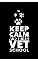 Keep Calm and Finish Vet School: Veterinary Student Gift Blank Lined Notebook Journal