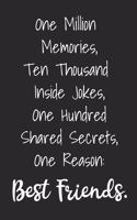 One Million Memories Ten Thousand Inside Jokes One Hundred Shared Secrets One Reason Best Friends