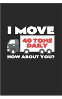 I move 40 tons daily