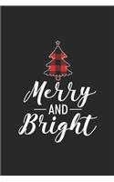 Merry And Bright: Christmas Notebook Planner, Happy Holidays Journal, Party Organizer, Address Book, Shopping List and Budget Tracker