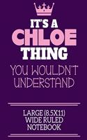 It's A Chloe Thing You Wouldn't Understand Large (8.5x11) Wide Ruled Notebook