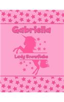 Gabriella Lady Snowflake: Personalized Draw & Write Book with Her Unicorn Name - Word/Vocabulary List Included for Story Writing