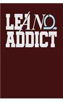 Lean Addict: Dark Red, Blue & White Design, Blank College Ruled Line Paper Journal Notebook for Project Managers and Their Families. (Agile and Scrum 6 x 9 inch 