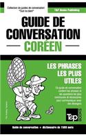 Guide de conversation Français-Coréen et dictionnaire concis de 1500 mots
