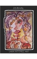 Journal by Lara Mitchell Art: Sketchbook, Notebook, 100 Unlined 8.5x11 Pages Glossy Cover