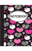 Notebook: Journal Dot-Grid, Graph, Lined, Blank No Lined: Cat: Pocket Notebook Journal Diary, 110 pages, 8.5" x 11" (Blank Notebook Journal)