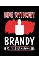 Life Without Brandy Is Possible But Meaningless.: Boxing Lined Notebook