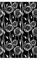 Journal Notebook Scribbly Flowers Pattern 1: 110 Page Plain Blank Journal For Drawing, Writing, Doodling In Portable 6 x 9 Size.(34 The Write Way Plain Journal)