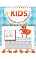 Cursive handwriting workbook for kids