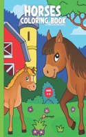 Horse Coloring Book For Kids Ages 4-8