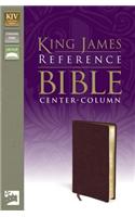 Reference Bible-KJV-Center Column: King James Version, Burgundy Bonded Leather, Reference Bible