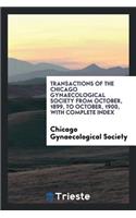 Transactions of the Chicago Gynaecological Society