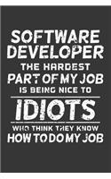 Software Developer The Hardest Part Of My Job Is Being Nice To Idiots Who Think They Know How To Do My Job