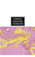 Internet Password Notebook: Marble Password Keeper For Storing and Protecting Usernames and Passwords
