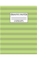 Graph Paper: Notebook Green Stripe Cute Pattern Cover Graphing Paper Composition Book Cute Pattern Cover Graphing Paper Composition Book