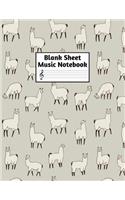 Blank Sheet Music Notebook: Easy Blank Staff Manuscript Book Large 8.5 X 11 Inches Musician Paper Wide 12 Staves Per Page for Piano, Flute, Violin, Guitar, Trumpet, Drums, Cell