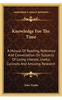 Knowledge For The Time: A Manual Of Reading, Reference And Conversation On Subjects Of Living Interest, Useful Curiosity And Amusing Research(English)