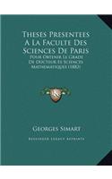 Theses Presentees A La Faculte Des Sciences De Paris