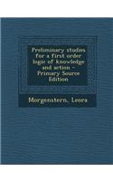 Preliminary Studies for a First Order Logic of Knowledge and Action: (English)