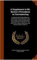 Supplement to Mr. Barton's Precedents in Conveyancing