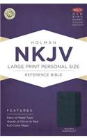 NKJV Large Print Personal Size Reference Bible, Slate Blue LeatherTouch