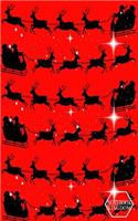 Notebook Kingdom: Santa And Reindeer Journal/Diary, Blank Paper, 100 Pages, 5x8, Composition Book, Santa And Reindeer