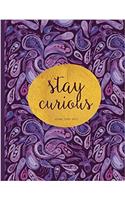 Graph Paper Journal - Stay Curious: Purple Notebook with Inspirational Quote Cover, 8.5 X 11