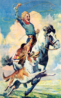 Boy Riding Horse -Birthday Greeting Card