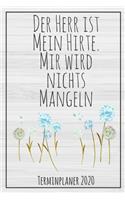 Der Herr ist mein Hirte - Terminplaner 2020: Jahresplaner von September 2019 bis Dezember 2020 zum organisieren, planen und notieren. Christliches Notizbuch mit 174 Seiten in weiß im Format A5 