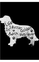 Life Is Better With Golden Retriever: Vintage Life Is Better With Golden Retriever Funny Dog Lover Journal/Notebook Blank Lined Ruled 6x9 100 Pages