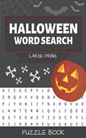 Halloween Word Search: Puzzle Book Large Print - 80 Halloween Puzzles