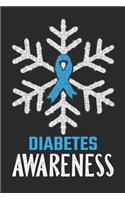 Diabetes Awareness: Christmas Snowfall College Ruled Diabetes Awareness Journal, Diary, Notebook 6 x 9 inches with 100 Pages