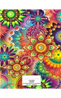 Cornell Notes Notebook: 8.5x11 120 page, Cornell Notebook: Flower Power Cover Design