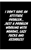 I Don't Have An Attitude Problem... Just A Problem Working With Morons, Lazy Fucks And Assholes!