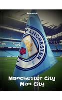 Manchester City Man City Notebook: Graph Paper: 4x4 Quad Rule, Student Exercise Book Math Science Grid 200 pages (Football Soccer Notebook)