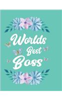 Worlds Best Boss: Teal Blank Lined Journal