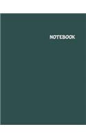 Notebook: Unlined Notebook - Large (8.5 X 11 Inches) - Blank Notebook - Sketch Book - 100 Pages - Dark Slate Gray Glossy Cover
