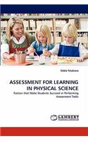 Assessment for Learning in Physical Science