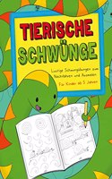 TIERISCHE SCHWUNGE ab 5 Jahren: Lustige Schwungubungen zum nachfahren und ausmalen, das Ubungsheft mit Schwungubungen ab 5 Jahren.: Ideale Vorbereitung. Verbessern der Konzentration & Feinmotorik.