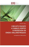 Circuits passifs a faibles pertes d insertion en ondes millimétriques