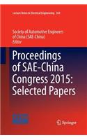 Proceedings of Sae-China Congress 2015: Selected Papers
