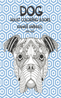 Adult Coloring Books Kawaii Animals - Easy Level - Dog
