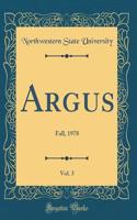 Argus, Vol. 3: Fall, 1978 (Classic Reprint)
