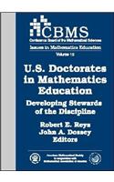 U.S. Doctorates in Mathematics Education