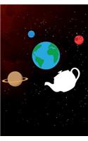 Russells Teapot in Space: 6x9 120-page dotted notebook journal notepad scribble book diary workbook for philosophers