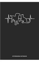 Veterinarian Notebook: Dotted Log Book For Veterinarian Or Vet Technician: Vet Medicine Journal - Heartbeat Ecg Gift