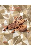 My Wild Life Notebook Journal: A Blank College Rule Lined Bearded Dragon Lover Composition Notepad