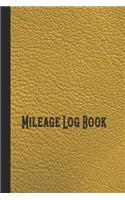 Mileage log book: Mileage journal for employees or employers to record mileage and travelling information quickly and easily - Red leather effect design