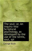 The Soul; Or, an Inquiry Into Scriptural Psychology, as Developed by the Use of the Terms, Soul, SPI